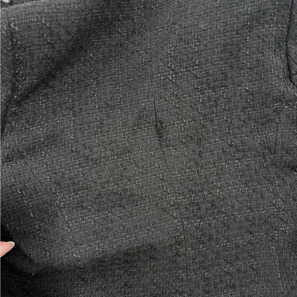 Zara Black Textured Blazer with Gold Accents - Picture 10 of 10
